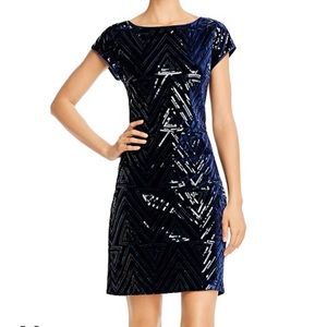 Navy Velvet Dress